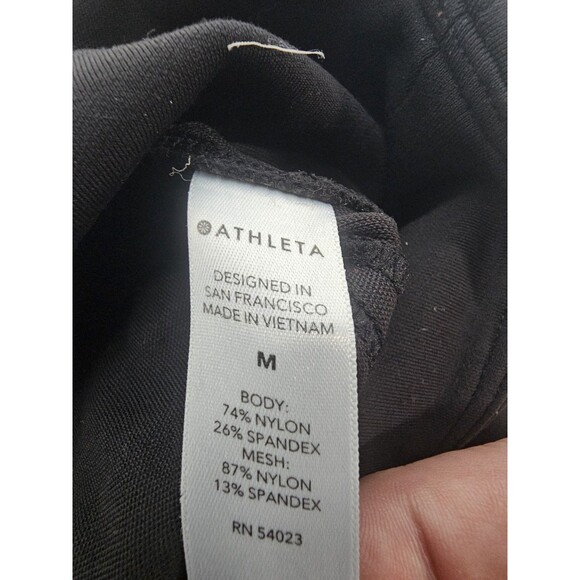 ATHLETA Leggings Delancey Moto Tight Women's Size M Black Pockets Stretch - Picture 8 of 13